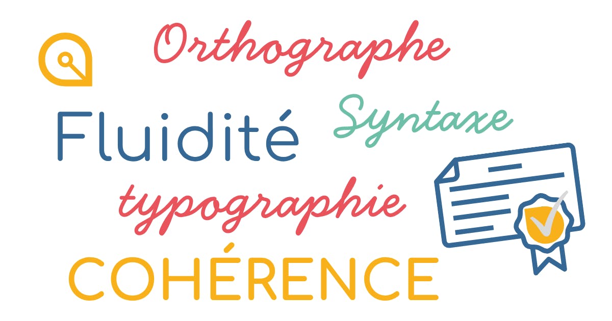 illustration Orthographe-fluidité-syntaxe-typographie-cohérence