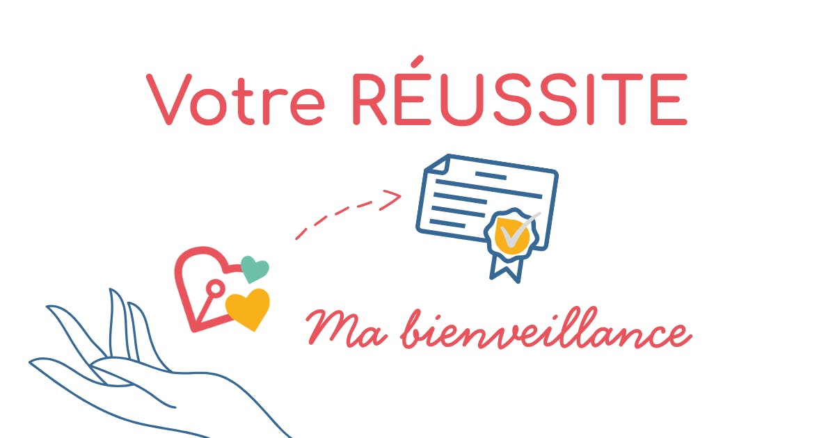 illustration "ma bienveillance pour votre réussite"